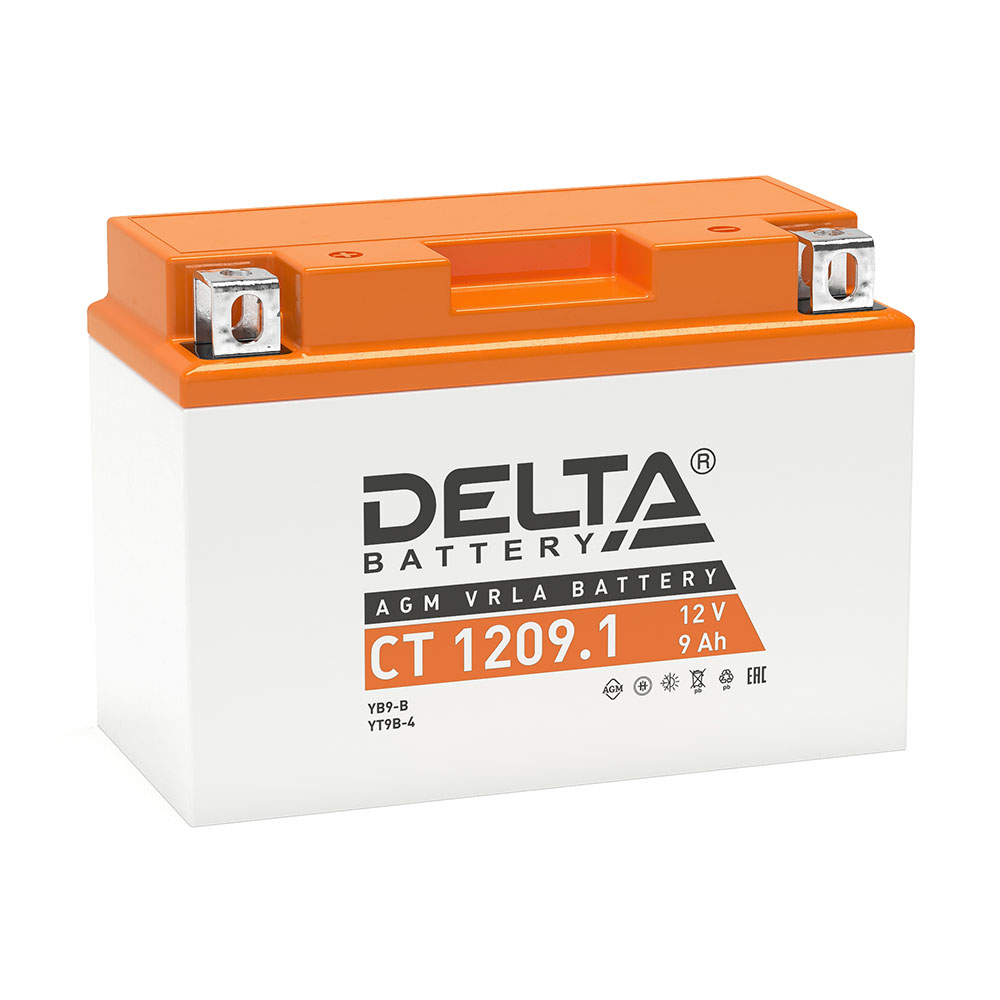 Аккумулятор Delta СТ 1209.1 (12В | 9Ач) YT9B-BS Аккумулятор Delta СТ 1209.1 (12В | 9Ач) YT9B-BS